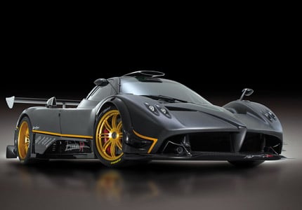 A three-quarter front view of the Pagani Zonda R, previously one of GAYOT's Top Supercars